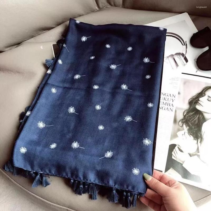 

Scarves 2022 Est Women Floral Pattern Dandelion Scarf Cotton Voile Shawls