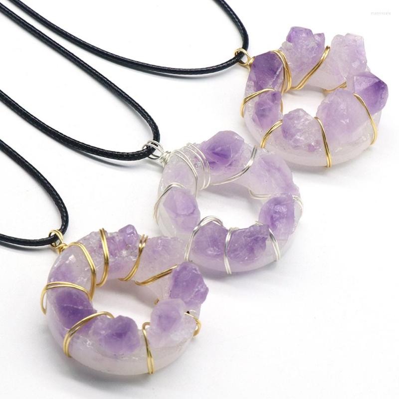 Chains 45cm 1piece Natural Round Gold Silver Quartz Amethysts Stone Necklace Pendant Women Girls Jewelry Accessories Gifts Size 35mm
Chains 45cm 1piece Natural Round Gold Silver Quartz Amethysts Stone Necklace Pendant Women Girls Jewelry Accessories Gifts Size 35mm