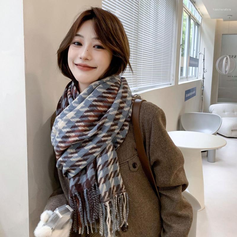 Scarves MoriBty Winter Plaid Cashmere Scarf Women Luxury Striped Tassle Shawl Wraps Large Warm Retro Poncho Hijab Pashmina For Ladies
Scarves MoriBty Winter Plaid Cashmere Scarf Women Luxury Striped Tassle Shawl Wraps Large Warm Retro Poncho Hijab Pashmina For Ladies