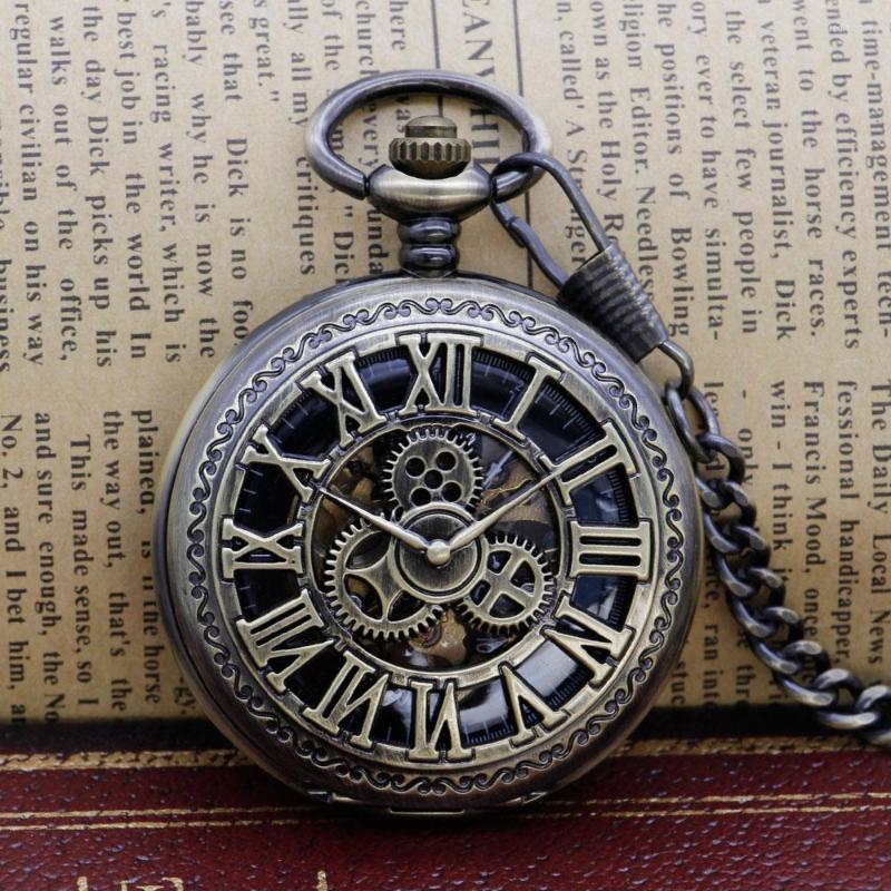 Pocket Watches Vintage Watch Necklace Steampunk Men Mechanical Fob Romen Numberals Case Clock Pendant Hand-winding PJX1311, No box
Pocket Watches Vintage Watch Necklace Steampunk Men Mechanical Fob Romen Numberals Case Clock Pendant Hand-winding PJX1311, No box