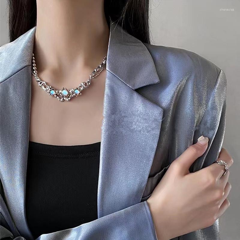 Pendant Necklaces Korean Irregular Nature Stone Necklace Women Aesthetic Dark Egirl Clavicle Collar Gothic Opal Choker Jewelry
Pendant Necklaces Korean Irregular Nature Stone Necklace Women Aesthetic Dark Egirl Clavicle Collar Gothic Opal Choker Jewelry
