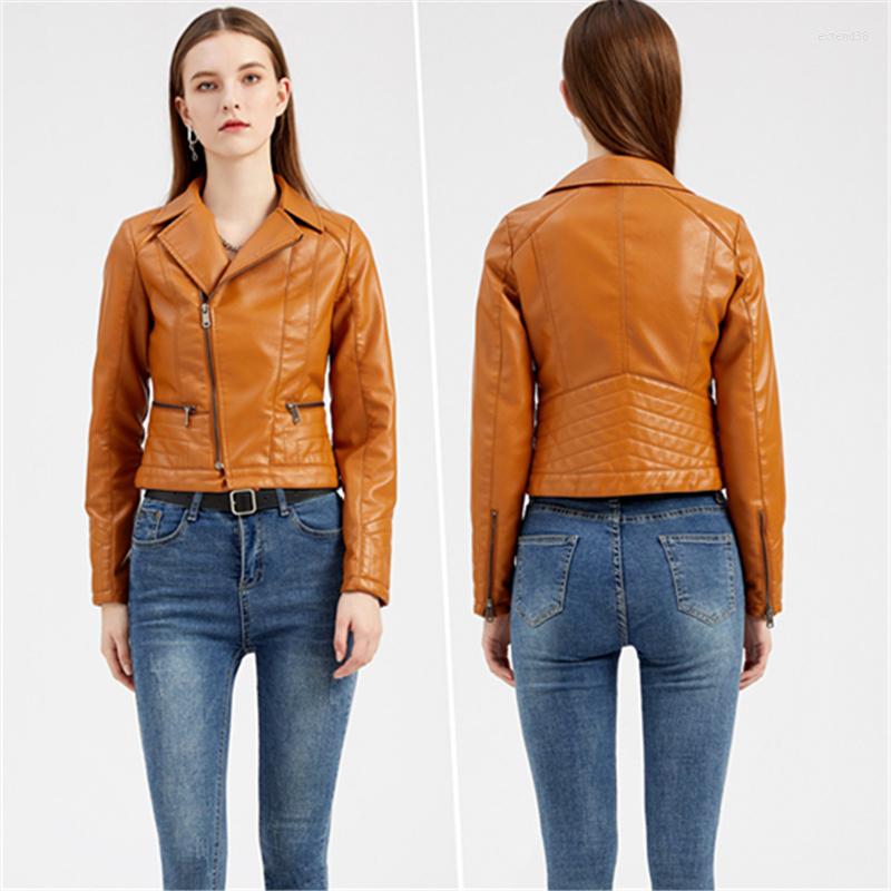 Women' Leather 2022 Spring Autumn Fashion Short Lapel Long Sleeve Zipper Slim Thin Jacket Motorcycle Suit Female Trend H113, Black
Women' Leather 2022 Spring Autumn Fashion Short Lapel Long Sleeve Zipper Slim Thin Jacket Motorcycle Suit Female Trend H113, Black