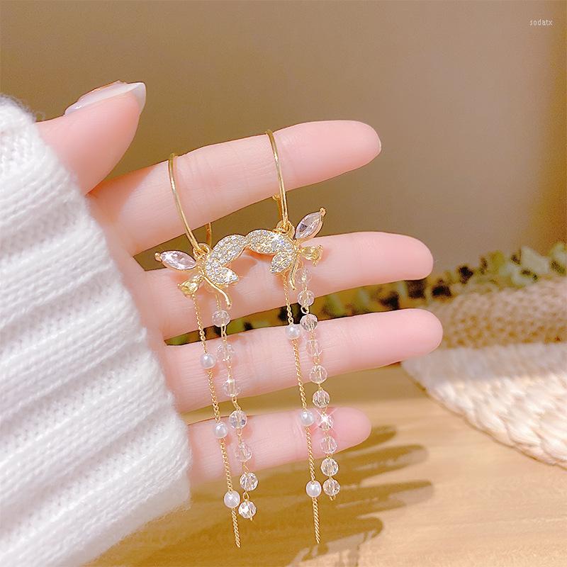 Hoop Earrings 2022 Trend Gold Butterfly Leaves Crystal Pearl Tassel Women Jewelry Korean Super Fairy Fashion Beach
Hoop Earrings 2022 Trend Gold Butterfly Leaves Crystal Pearl Tassel Women Jewelry Korean Super Fairy Fashion Beach