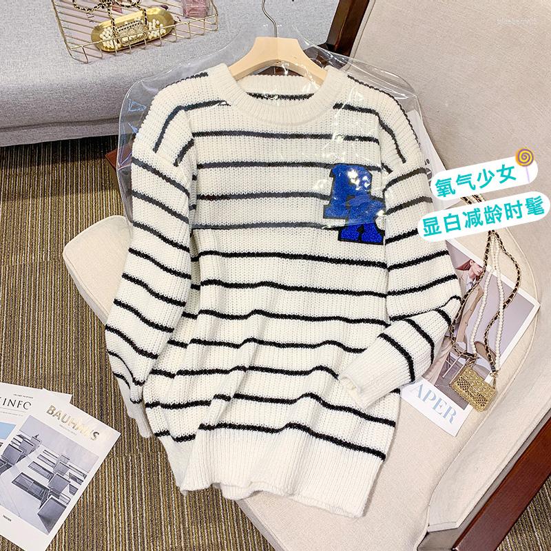 Women's Sweaters Women'S White Knitted Pullover Autumn Winter Korean Fashion Vintage Stripe Letter Pattern Loose Casual Sweater
Women's Sweaters Women'S White Knitted Pullover Autumn Winter Korean Fashion Vintage Stripe Letter Pattern Loose Casual Sweater