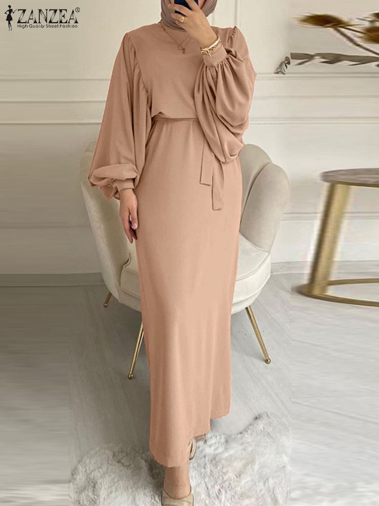 Casual Dresses Elegant Muslim Dress For Women Spring Fashion Belted Maxi Dubai Abaya ZANZEA Party Solid Long Sleeve Turkey Hijab OL Kaftan 221103, Green
Casual Dresses Elegant Muslim Dress For Women Spring Fashion Belted Maxi Dubai Abaya ZANZEA Party Solid Long Sleeve Turkey Hijab OL Kaftan 221103, Green
