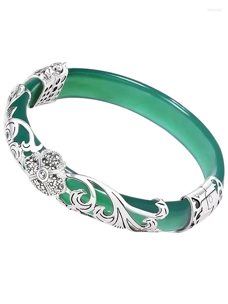 Bangle Sterling Silver Bracelet Beijing Cloisonne Natural White Agate Chalcedony Stone Characteristic Craft Gift
Bangle Sterling Silver Bracelet Beijing Cloisonne Natural White Agate Chalcedony Stone Characteristic Craft Gift