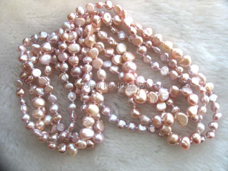 Chains Freshwater Pearl Purple Baroque 6-8mm Necklace 60inch Nature Wholesale Beads FPPJ
Chains Freshwater Pearl Purple Baroque 6-8mm Necklace 60inch Nature Wholesale Beads FPPJ