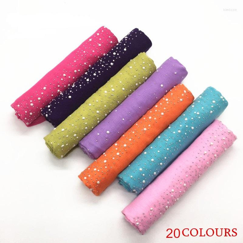 Scarves Women Cotton Plain Iron Beads Scarf Shawls Silver Pearls Stud Muslim Muffler Wrap Hijab Headband Solid 180 75cm 20 Color
Scarves Women Cotton Plain Iron Beads Scarf Shawls Silver Pearls Stud Muslim Muffler Wrap Hijab Headband Solid 180 75cm 20 Color