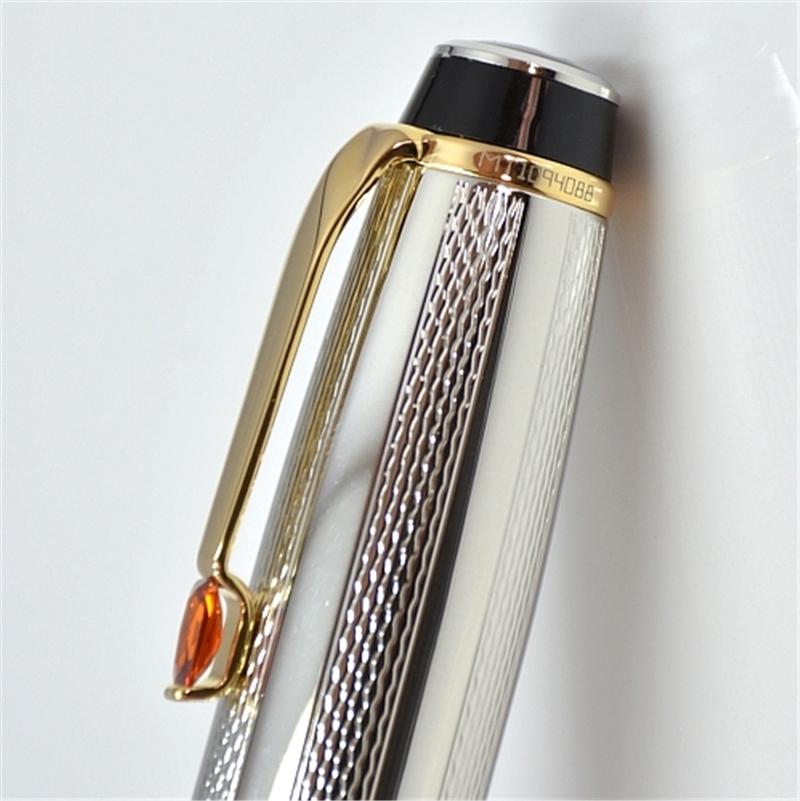 2022 new High Quality Silver / Gold metal Roller ball pen with gem school office stationery classic Writing ball pens for business Gift top quality