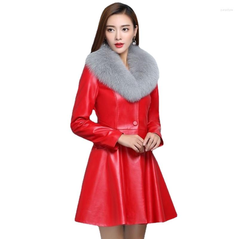 Women' Leather ZXRYXGS High Quality Soft Pu Coat Women Fashion Coats 2022 Imitation Fur Collars Elegant Slim Trend Clothing, Black
Women' Leather ZXRYXGS High Quality Soft Pu Coat Women Fashion Coats 2022 Imitation Fur Collars Elegant Slim Trend Clothing, Black