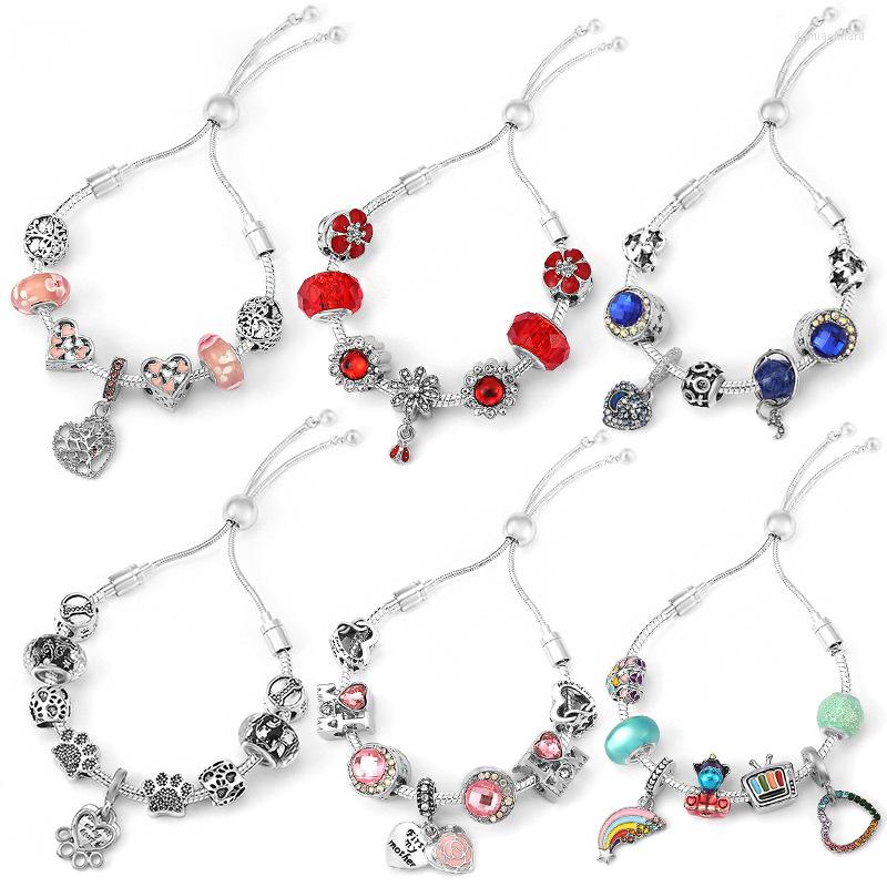 Charm Bracelets Pan Fashion Silver Color Adjustable Bracelet Women Life Of Family Tree Pendant Bead Star Heart Dog Charms For Jewelry
Charm Bracelets Pan Fashion Silver Color Adjustable Bracelet Women Life Of Family Tree Pendant Bead Star Heart Dog Charms For Jewelry