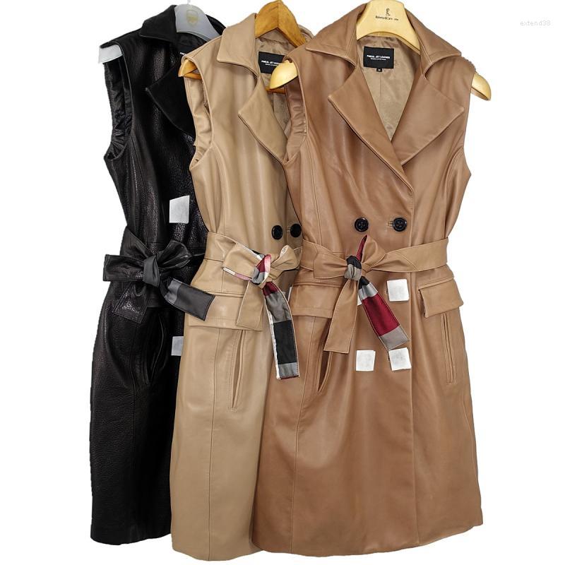 Women' Leather Bubble Classic Pearl Chang Qingshuang Breasted Sleeveless Long Windbreaker Ma3 Jia3 Black Woman
Women' Leather Bubble Classic Pearl Chang Qingshuang Breasted Sleeveless Long Windbreaker Ma3 Jia3 Black Woman