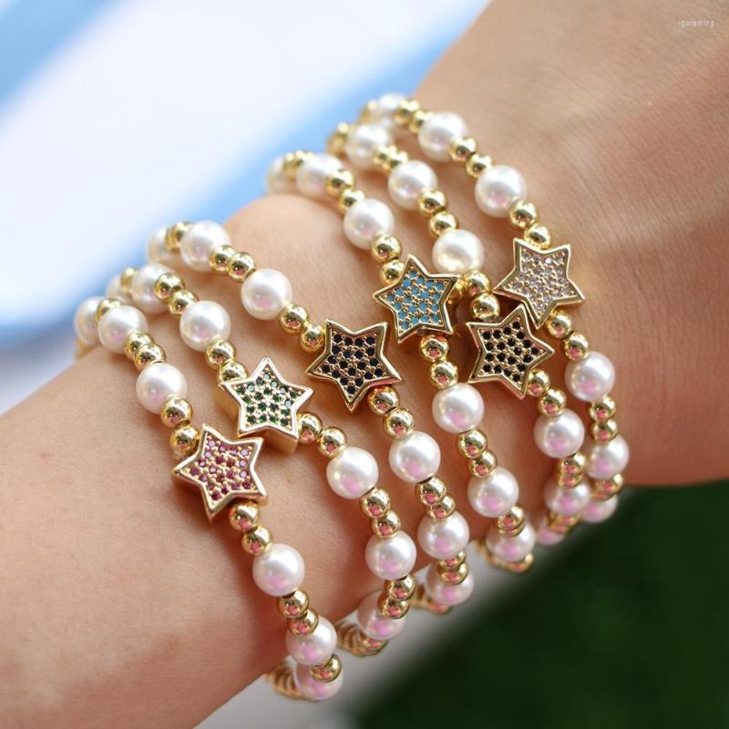 Strand 2022 Style Pearl Shell CZ Bangle Zircon Star Accessories Beaded Bracelet For Women
Strand 2022 Style Pearl Shell CZ Bangle Zircon Star Accessories Beaded Bracelet For Women