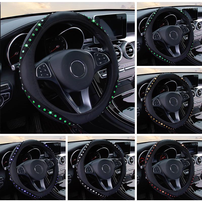 Steering Wheel Covers Leather Car Cover Non-Slip With Bling Rhinestone For Universal 38CM Accessories Interior
Steering Wheel Covers Leather Car Cover Non-Slip With Bling Rhinestone For Universal 38CM Accessories Interior