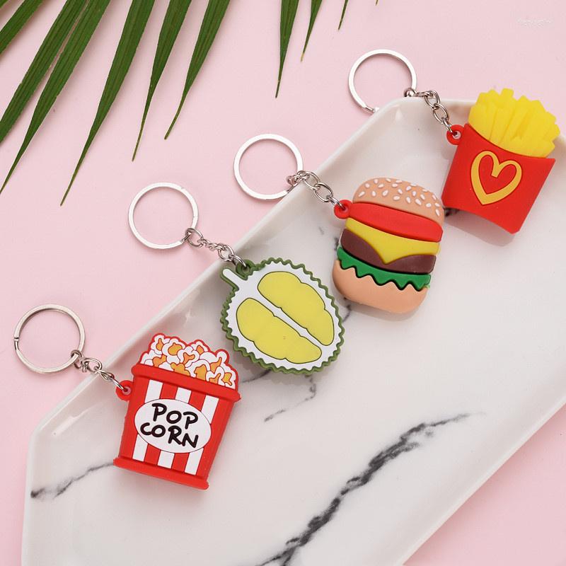Keychains 20PCS/Lot Creative Food Keychain PVC Hamburger Popcorn French Fries Durian For Women Men Key Chain Car Ring
Keychains 20PCS/Lot Creative Food Keychain PVC Hamburger Popcorn French Fries Durian For Women Men Key Chain Car Ring