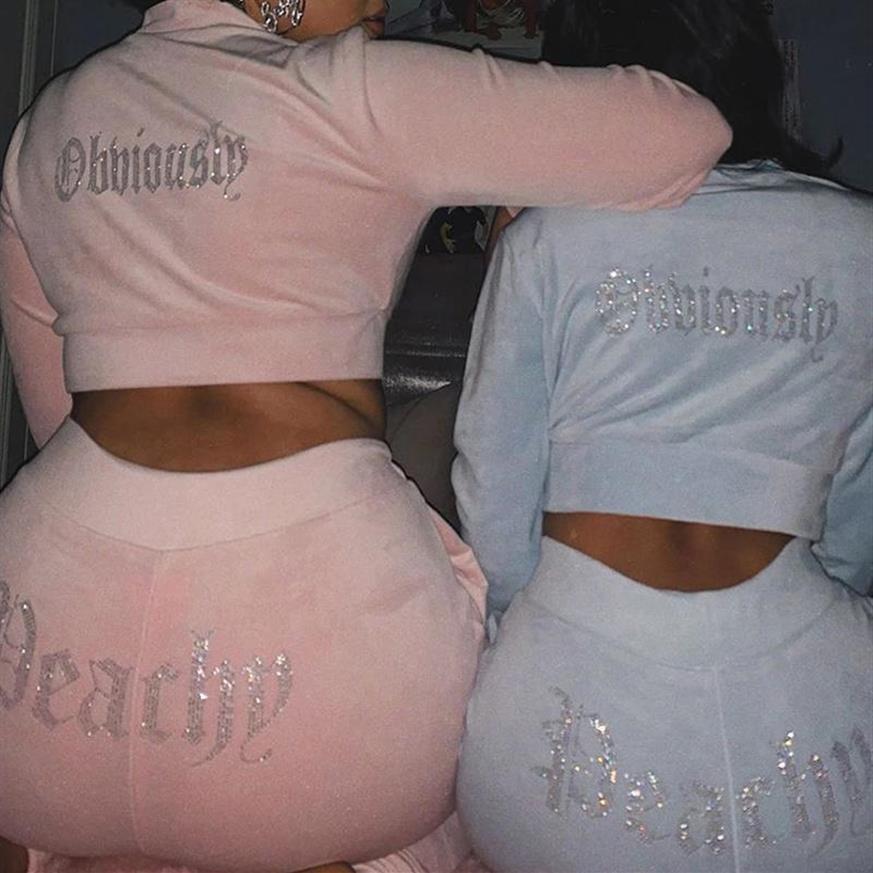 Women's Two Piece Pants Velvet Tracksuit Juicy 2 Set Women Zipper Crop Jacket Joggers Pink Loose Sweatpants Jogging Suits188U, Brown short set
Women's Two Piece Pants Velvet Tracksuit Juicy 2 Set Women Zipper Crop Jacket Joggers Pink Loose Sweatpants Jogging Suits188U, Brown short set