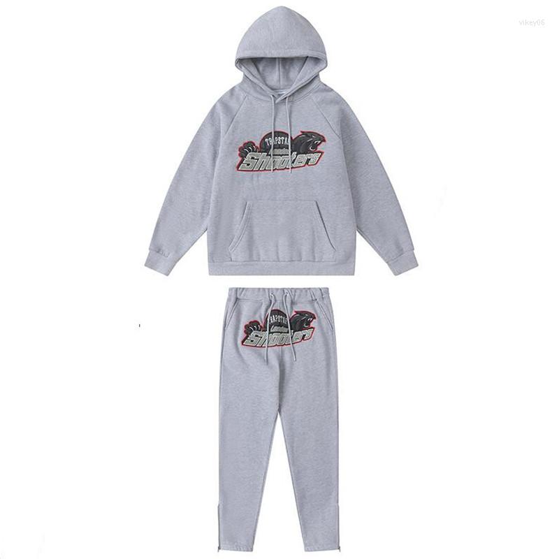 Men's Tracksuits Cotton Embroidery Men Women Tracksuit Set Winter Hoodies Sweatpants 2 Pieces Suit Fashion Casual Hooded Sudadera