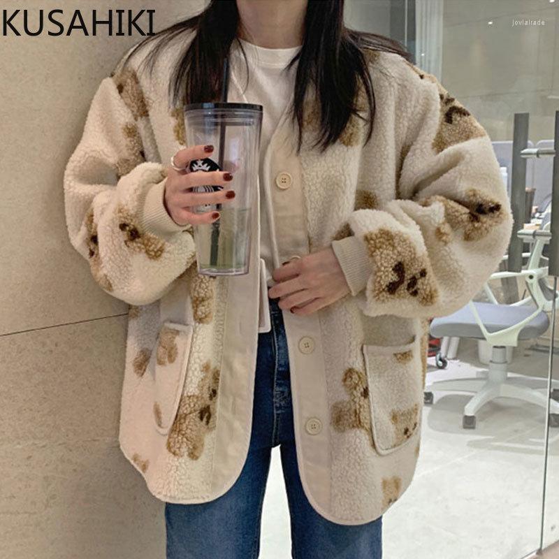 Women's Jackets KUSAHIKI Korea Chic Winter Cartoon Women Coat Causal Long Sleeve V-neck 2022 Jacket Fashion Single Breasted Outwear Tops, Black
Women's Jackets KUSAHIKI Korea Chic Winter Cartoon Women Coat Causal Long Sleeve V-neck 2022 Jacket Fashion Single Breasted Outwear Tops, Black