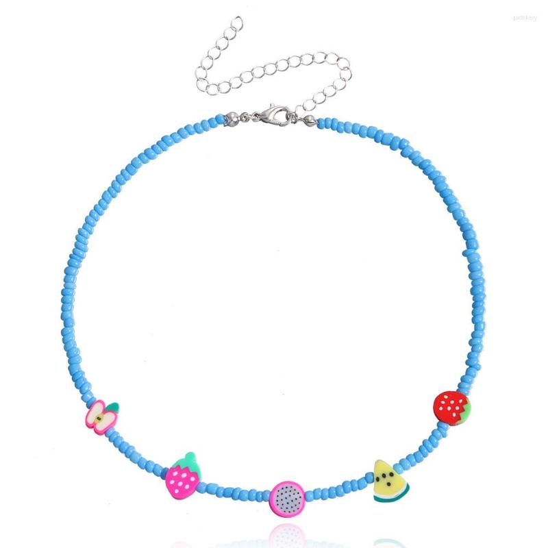 Choker Fruit Beads Necklaces Summer Necklace Multicolor Handmade Ethnic Soft Clay Watermelon Women Cute Kawaii Beaded Collares
Choker Fruit Beads Necklaces Summer Necklace Multicolor Handmade Ethnic Soft Clay Watermelon Women Cute Kawaii Beaded Collares