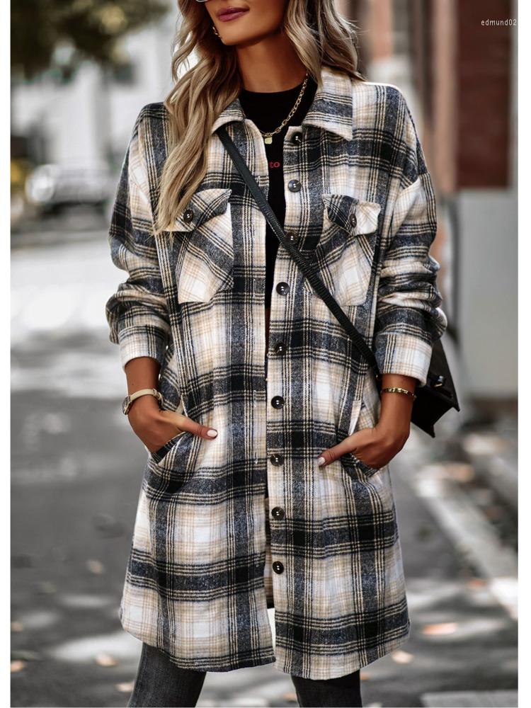 Women' Trench Coats DGIRL Plaid Long Shirt Blouse Jacket Coat Spring And Autumn For Casual Vacation, Black
Women' Trench Coats DGIRL Plaid Long Shirt Blouse Jacket Coat Spring And Autumn For Casual Vacation, Black