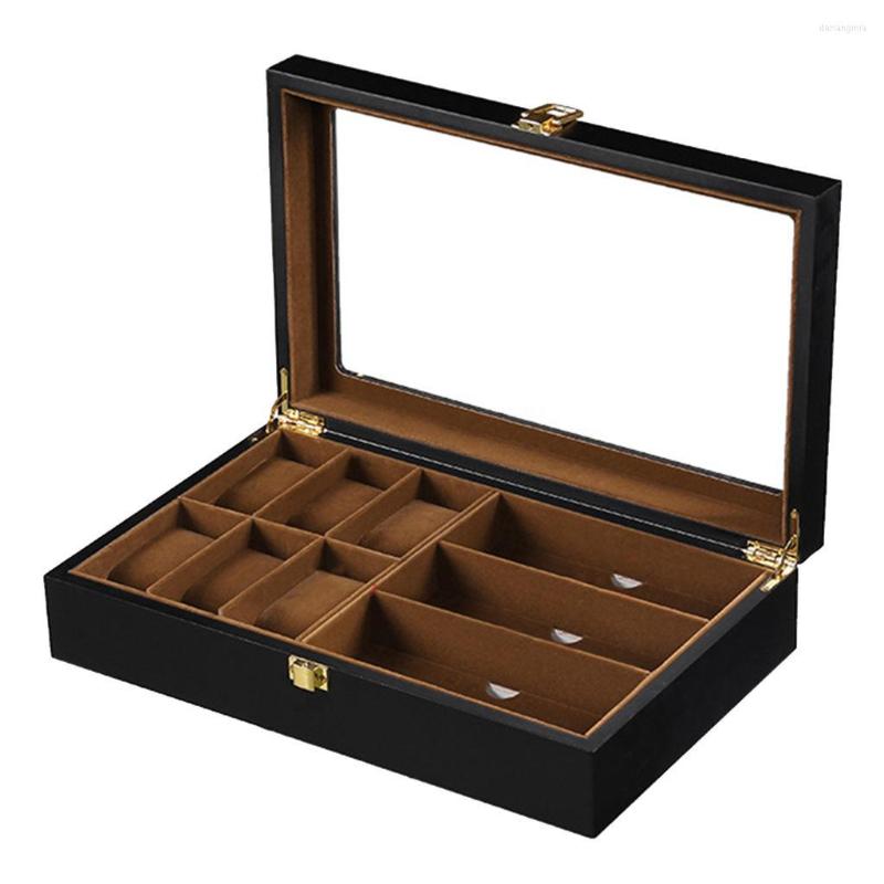 Watch Boxes 9 Slots Novelty Wooden Display Box Case Clear Glass Top Locking Eyeglasses Glasses Storage Organizer
Watch Boxes 9 Slots Novelty Wooden Display Box Case Clear Glass Top Locking Eyeglasses Glasses Storage Organizer