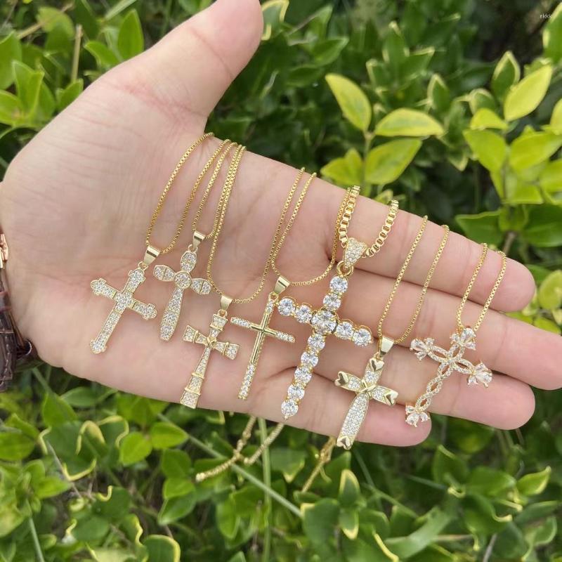 Pendant Necklaces Fashion High Quality Cubic Zirconia Cz Metal Cross Necklace Women Men Stainless Steel Gold
Pendant Necklaces Fashion High Quality Cubic Zirconia Cz Metal Cross Necklace Women Men Stainless Steel Gold