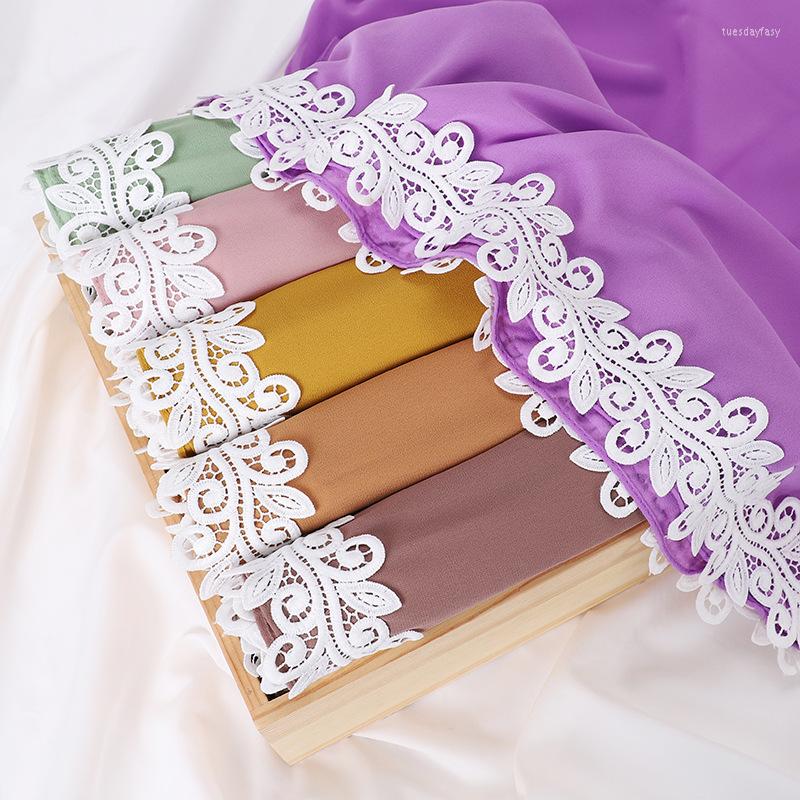 Ethnic Clothing Elegant White Lace Floral Hijab Wrap For Muslim Women Underscarf Heavy Chiffon Fashion Headscarf Plain Color Long Shawl
Ethnic Clothing Elegant White Lace Floral Hijab Wrap For Muslim Women Underscarf Heavy Chiffon Fashion Headscarf Plain Color Long Shawl