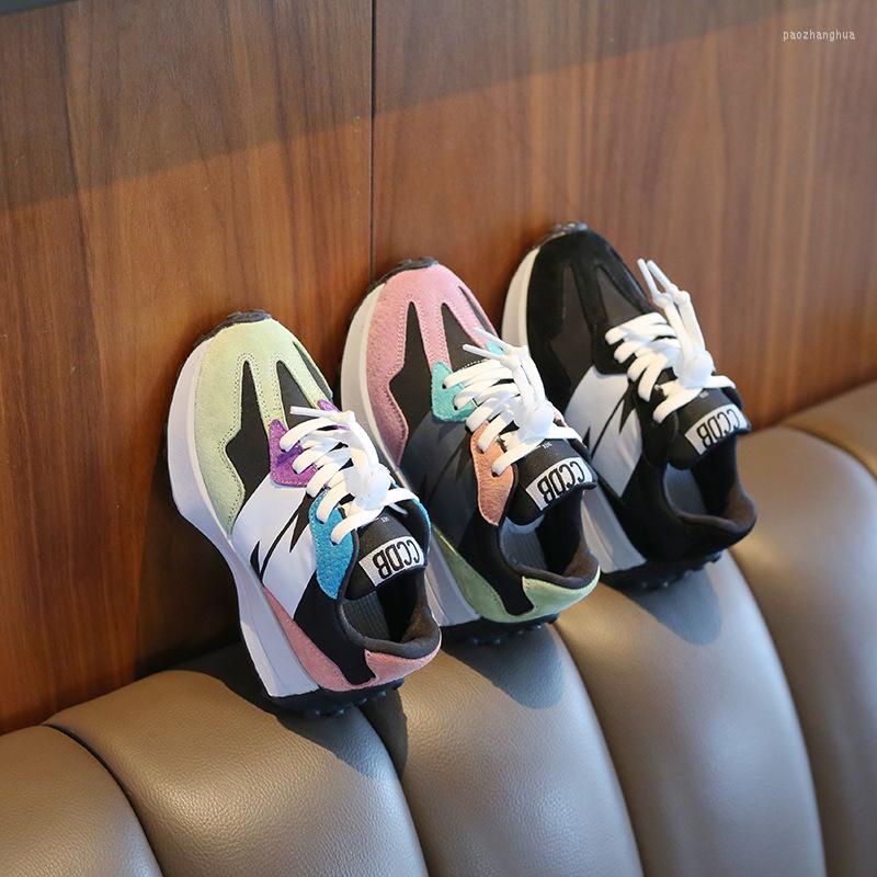 Athletic Shoes Girls' Sports Spring Autumn Children's Casual Boys' Fashion Brand, Black