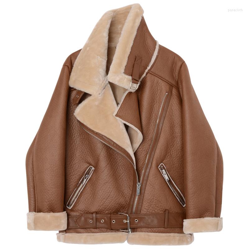 Women' Leather Trendy Women Winter Lambs Wool Jackets Fur Collar Zipper Parka Warm Thick Outerwear Faux Lamb Jacket Coat, Vest black
Women' Leather Trendy Women Winter Lambs Wool Jackets Fur Collar Zipper Parka Warm Thick Outerwear Faux Lamb Jacket Coat, Vest black