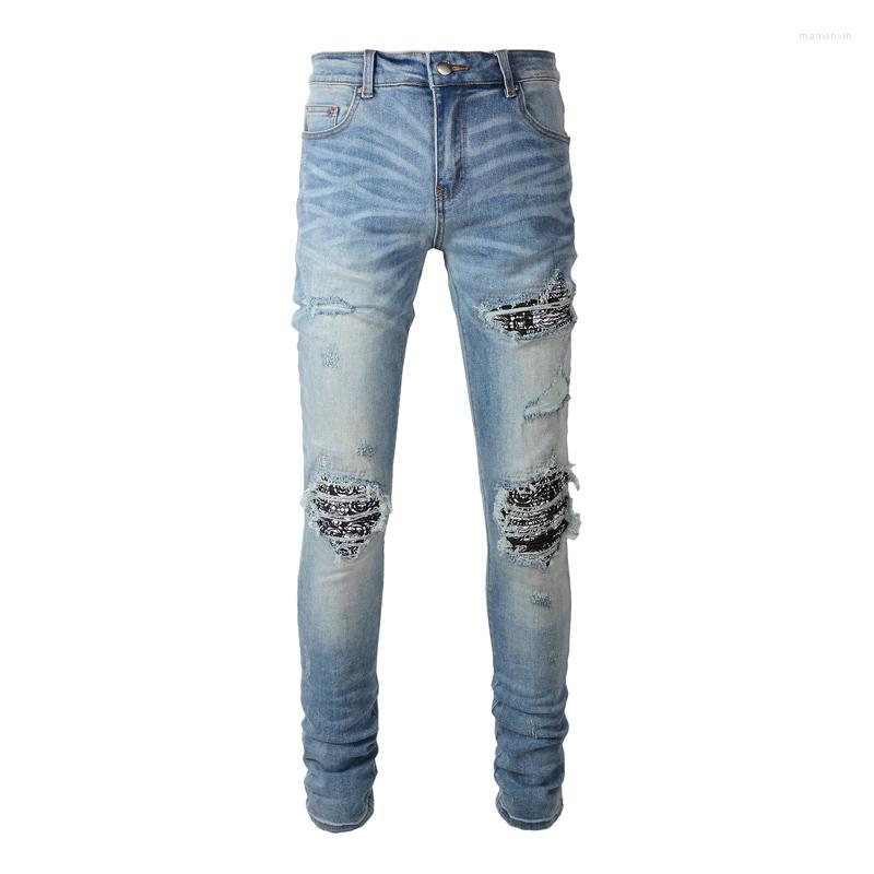 Men's Jeans Fashion Street Men Retro Blue Elastic Slim Ripped Homme Brand Patch Designer Hip Hop Denim Pants Hole Trousers
Men's Jeans Fashion Street Men Retro Blue Elastic Slim Ripped Homme Brand Patch Designer Hip Hop Denim Pants Hole Trousers
