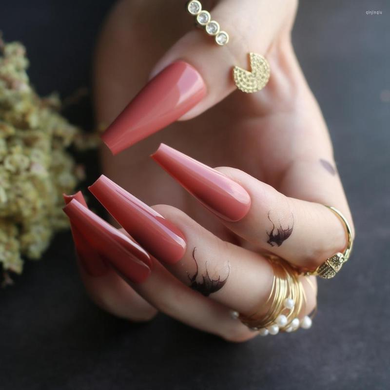 False Nails Deep Coral Acrylic 24pcs Fake Ballet UV Glossy Available Extra Fasle Gel Full Sets Long, Uv-chocolate
False Nails Deep Coral Acrylic 24pcs Fake Ballet UV Glossy Available Extra Fasle Gel Full Sets Long, Uv-chocolate