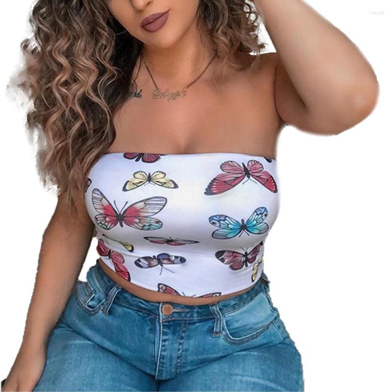 Women' Tanks Women Tops Summer Womens Off Shoulder Butterfly Pattern Print Strapless Bandeau Tee Shirt Ladies Casual Clothes, As photo shows
Women' Tanks Women Tops Summer Womens Off Shoulder Butterfly Pattern Print Strapless Bandeau Tee Shirt Ladies Casual Clothes, As photo shows
