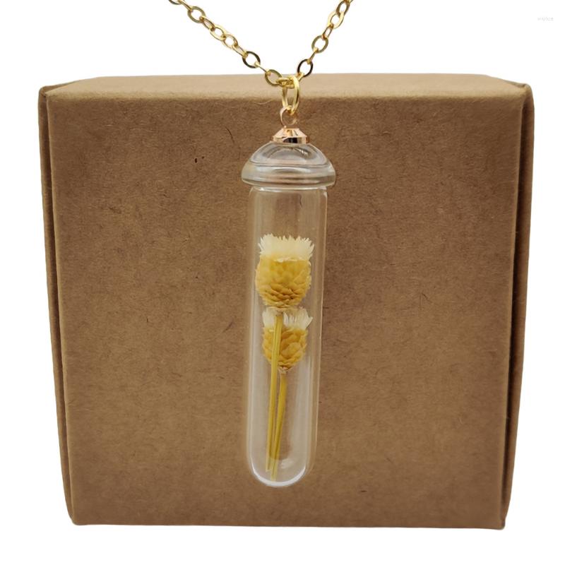 Pendant Necklaces Happy Daisy Real Flower Transparent Glass Bottle Gold Color Chain Long Necklace Women Boho Fashion Jewelry Handmade
Pendant Necklaces Happy Daisy Real Flower Transparent Glass Bottle Gold Color Chain Long Necklace Women Boho Fashion Jewelry Handmade