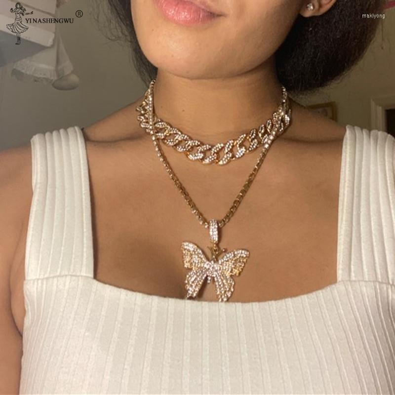 Choker Out Butterfly Pendant Necklace Set Cuban Chain Tennis Women Men's Bling Hip Hop Singer Jewelry Party
Choker Out Butterfly Pendant Necklace Set Cuban Chain Tennis Women Men's Bling Hip Hop Singer Jewelry Party