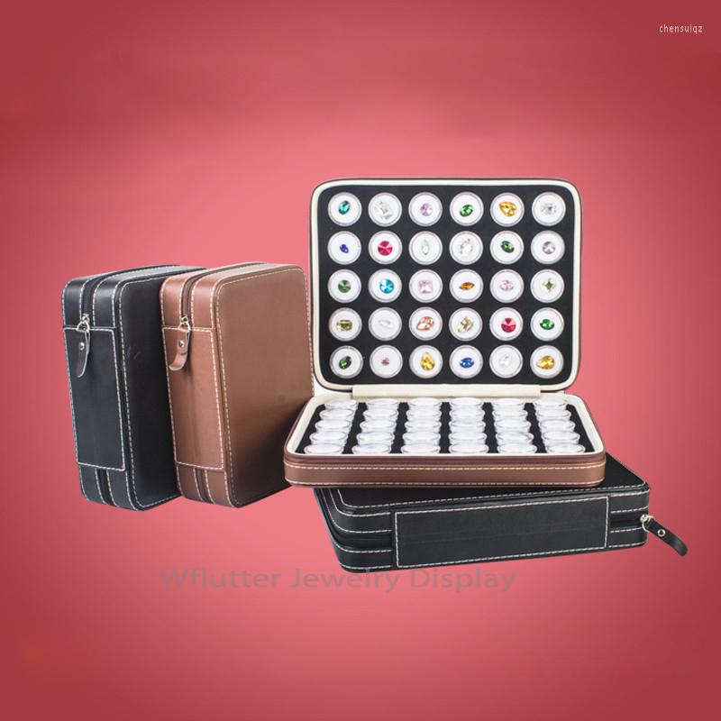 Jewelry Pouches High Quality Leather Gem Bag Display Travel Ziplock Diamond Gemstone Box Stone Storage Inside 60 Cells Round
Jewelry Pouches High Quality Leather Gem Bag Display Travel Ziplock Diamond Gemstone Box Stone Storage Inside 60 Cells Round
