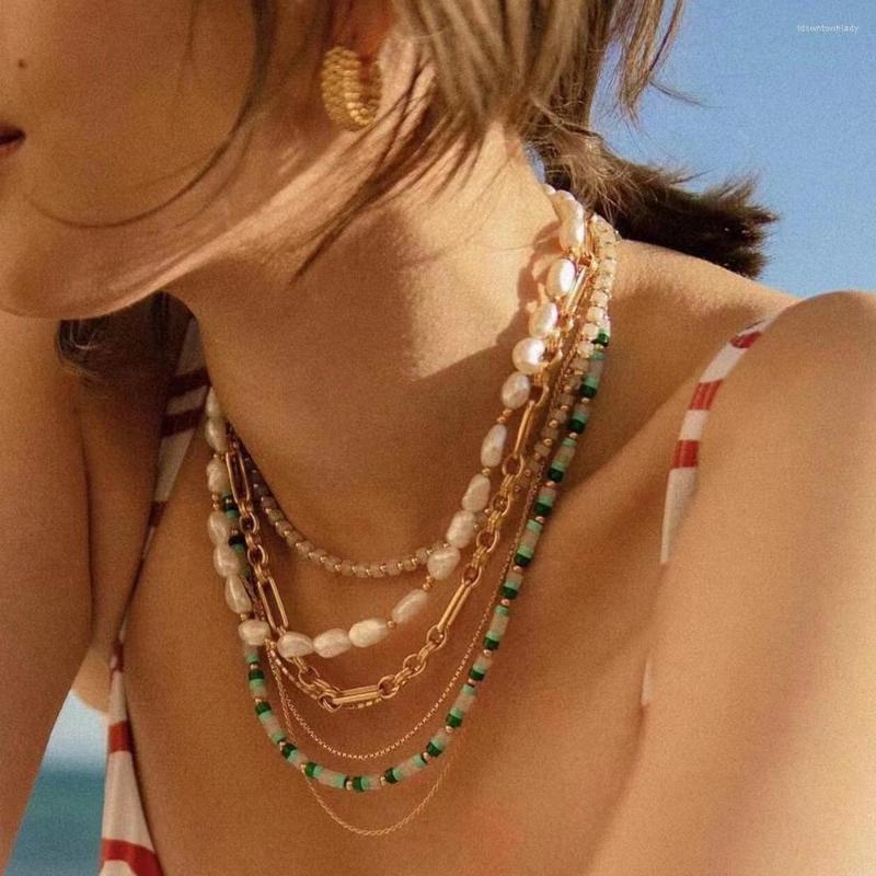 Chains Retro Natural Baroque Pearl Gold Bean Beaded Necklace Ins High-quality Irregular
Chains Retro Natural Baroque Pearl Gold Bean Beaded Necklace Ins High-quality Irregular