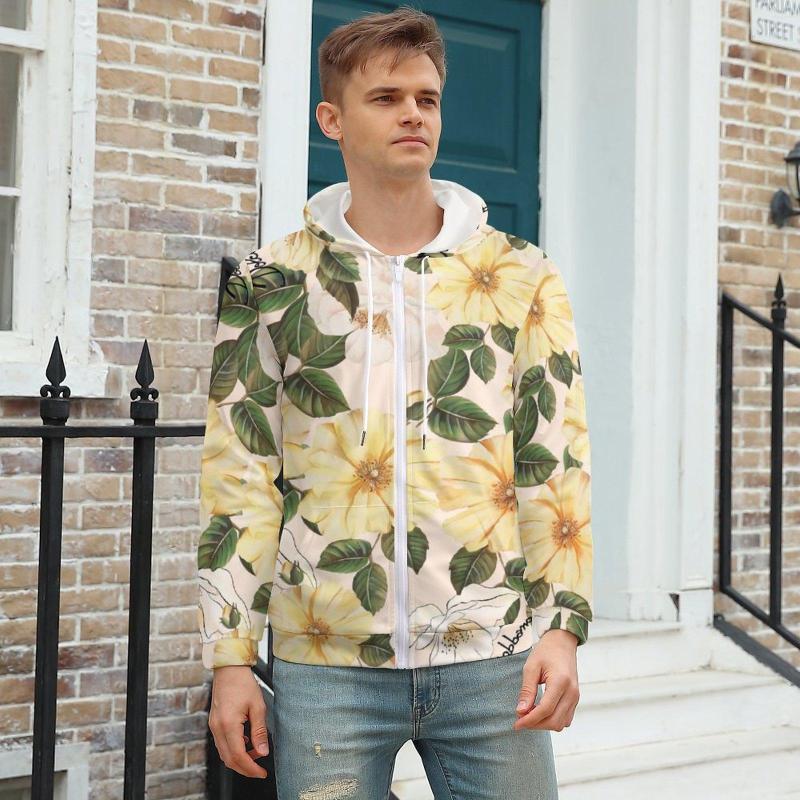 Men' Hoodies Yellow Flower Print Hoodie Green Leaf Autumn Loose For Men Zip Up Oversized, Style-22
Men' Hoodies Yellow Flower Print Hoodie Green Leaf Autumn Loose For Men Zip Up Oversized, Style-22