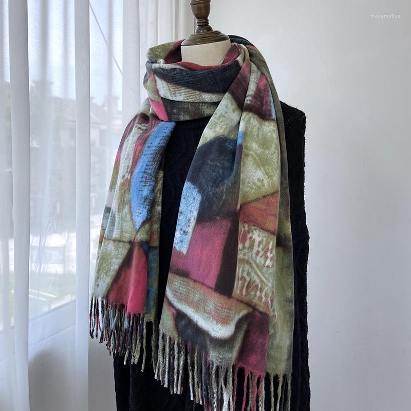 Scarves MoriBty Winter Printed Scarf Women Luxury Colorful Painting Imitation Cashmere Shawl Wraps Tassle Warm Hijab Pashmina Bufandas
Scarves MoriBty Winter Printed Scarf Women Luxury Colorful Painting Imitation Cashmere Shawl Wraps Tassle Warm Hijab Pashmina Bufandas