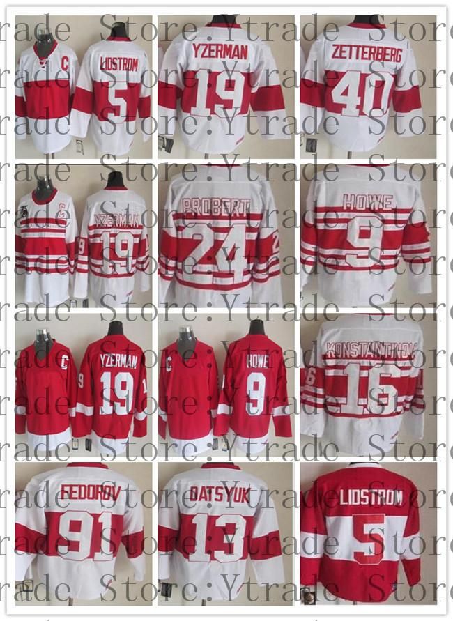 CUSTOM Vintage CCM Hockey 91 Sergei Fedorov 75th Jersey Gordie Howe Steve Yzerman 13 Pavel Datsyuk 5 Nicklas Lidstrom 40 Henrik Zetterberg R, As
CUSTOM Vintage CCM Hockey 91 Sergei Fedorov 75th Jersey Gordie Howe Steve Yzerman 13 Pavel Datsyuk 5 Nicklas Lidstrom 40 Henrik Zetterberg R, As