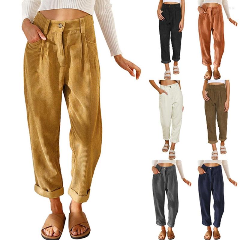 Women' Pants Corduroy Casual High Waist Button Pocket Workwear OL Loose Wide Leg Trousers Autumn OULY-YY3523, Random color
Women' Pants Corduroy Casual High Waist Button Pocket Workwear OL Loose Wide Leg Trousers Autumn OULY-YY3523, Random color
