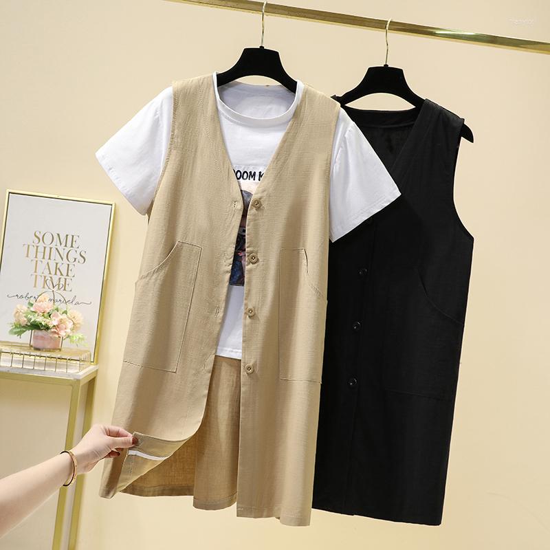 Women's Vests Fashion Women Cotton Linen Vest Elegant Office Female Tops Black Khaki Sleeveless Jackets 2022 Summer Pocket Outerwear
Women's Vests Fashion Women Cotton Linen Vest Elegant Office Female Tops Black Khaki Sleeveless Jackets 2022 Summer Pocket Outerwear