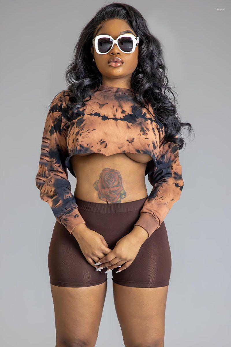 Women' Tracksuits RMSFE 2022 Chic Retro Print Loose Long Sleeves Stand Collar Short Clothes Solid Color Tight Buttock Shorts 2 Piece, Dark brown
Women' Tracksuits RMSFE 2022 Chic Retro Print Loose Long Sleeves Stand Collar Short Clothes Solid Color Tight Buttock Shorts 2 Piece, Dark brown