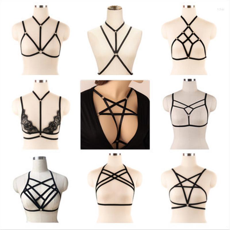 Bras Sexy Bra Bondage Body Harness Lingerie Goth Crop Tops Cage Belt Rave Wear For Women Pluss Open Cup, 0393
Bras Sexy Bra Bondage Body Harness Lingerie Goth Crop Tops Cage Belt Rave Wear For Women Pluss Open Cup, 0393
