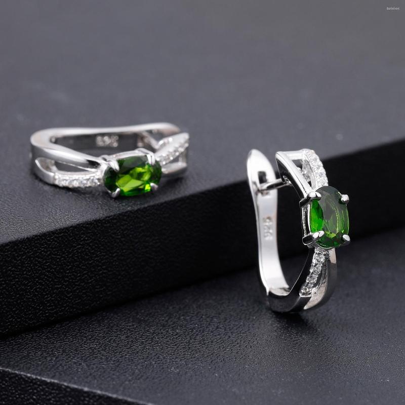 Backs Earrings GEM'S BALLET 925 Sterling Silver Cute Clip 1.06Ct Natural Chrome Diopside Gemstone For Women Fine Jewelry
Backs Earrings GEM'S BALLET 925 Sterling Silver Cute Clip 1.06Ct Natural Chrome Diopside Gemstone For Women Fine Jewelry