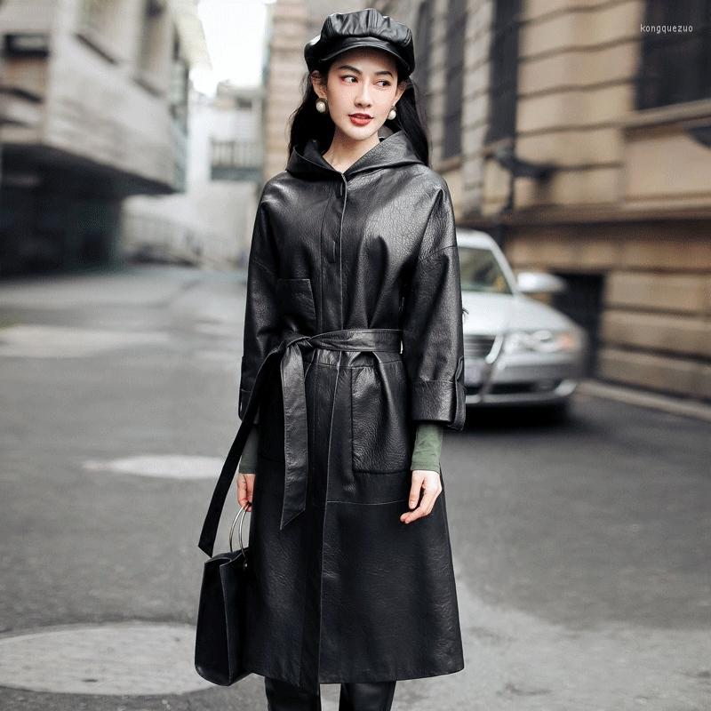 Women' Leather Real Sheepskin Coat Female Genuine Jacket Autumn Women Streetwear Long Trench Coats Chaqueta Mujer MY3949, Black
Women' Leather Real Sheepskin Coat Female Genuine Jacket Autumn Women Streetwear Long Trench Coats Chaqueta Mujer MY3949, Black