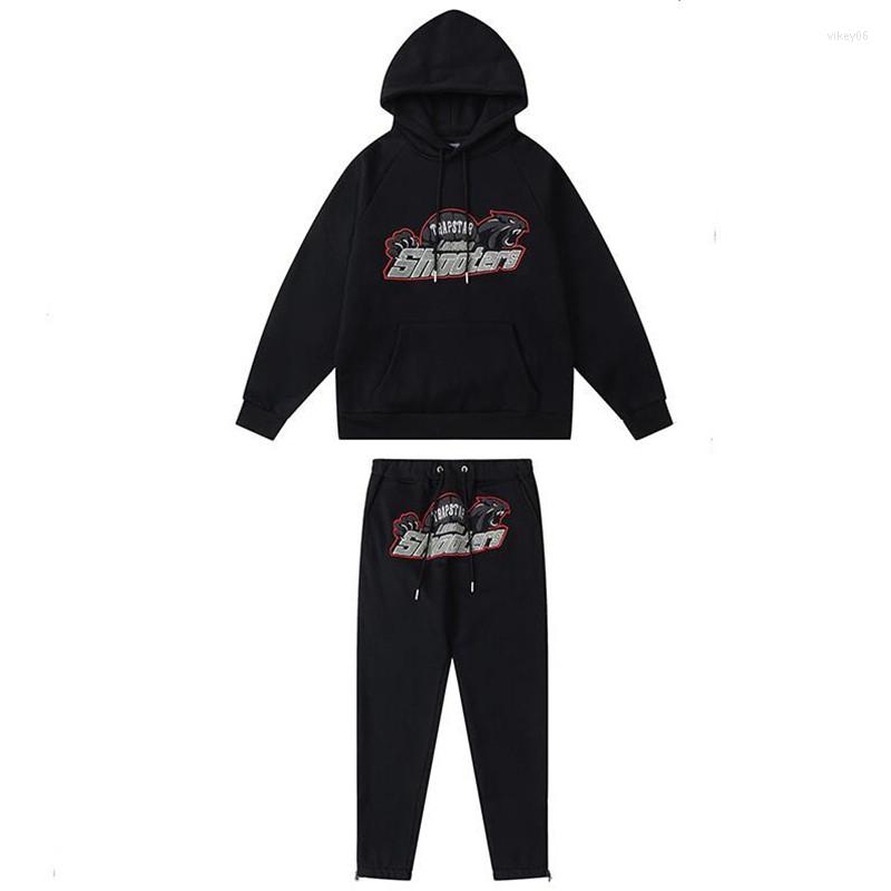 Men's Tracksuits Cotton Embroidery Men Women Tracksuit Set Winter Hoodies Sweatpants 2 Pieces Suit Fashion Casual Hooded Sudadera