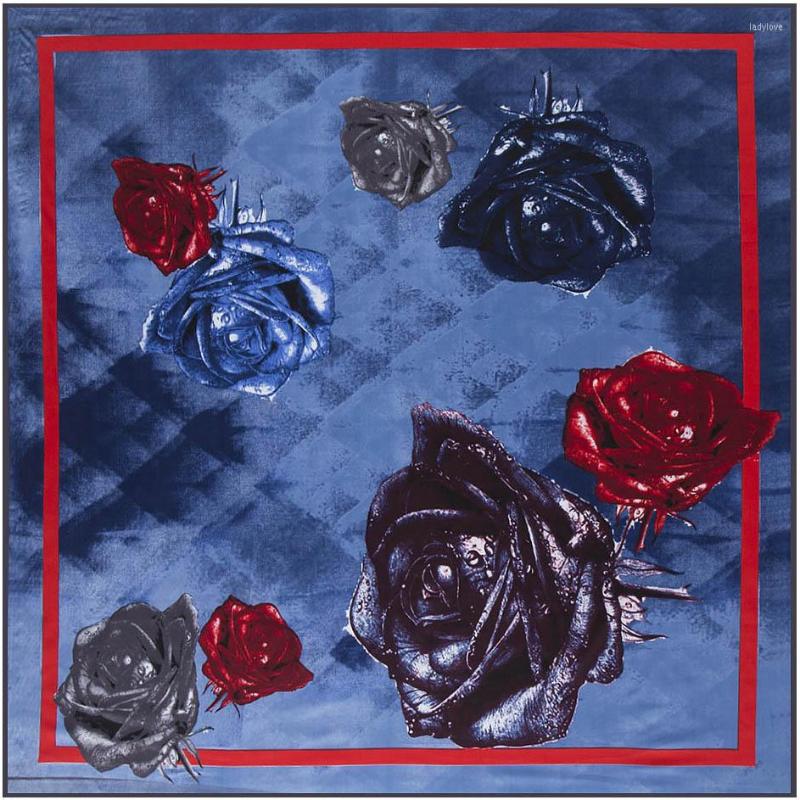 Scarves 130 Cm Women Twill Silk Square Scarf Rose Floral Print Headband Bandana Fashion Lady Hijab Shawl Wraps Designer
Scarves 130 Cm Women Twill Silk Square Scarf Rose Floral Print Headband Bandana Fashion Lady Hijab Shawl Wraps Designer