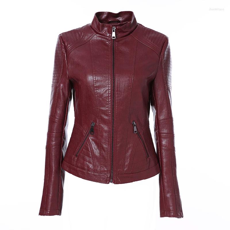 Women' Leather 2022 Fashion Women Jacket Vintage Women' PU Mandarin Collar Slim Female Black Faux Outwear
Women' Leather 2022 Fashion Women Jacket Vintage Women' PU Mandarin Collar Slim Female Black Faux Outwear