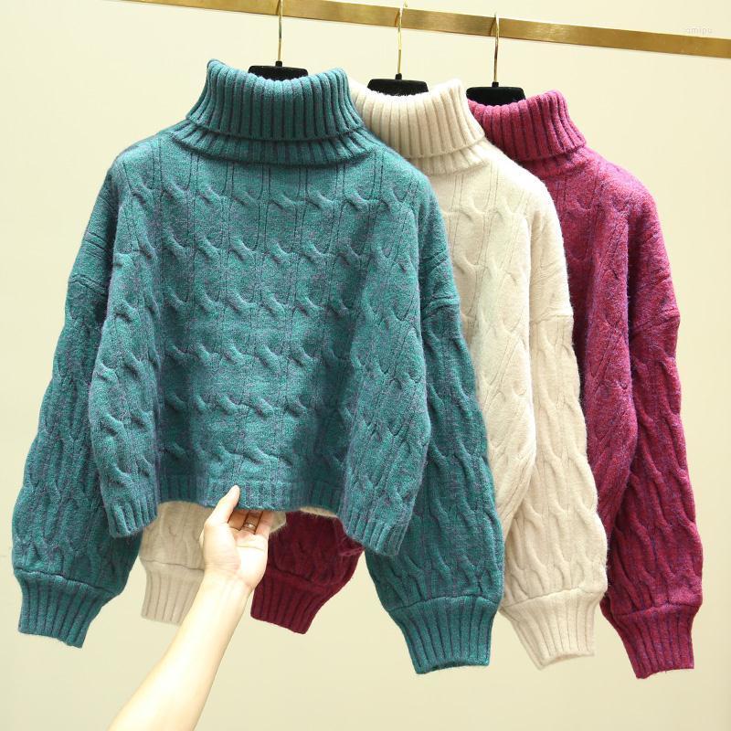 Women' Sweaters Woman Chandails Short Autumn Winter High Waist Turtleneck Sweater Women' Cable-Knit Pullover Knitwear, Red 2
Women' Sweaters Woman Chandails Short Autumn Winter High Waist Turtleneck Sweater Women' Cable-Knit Pullover Knitwear, Red 2