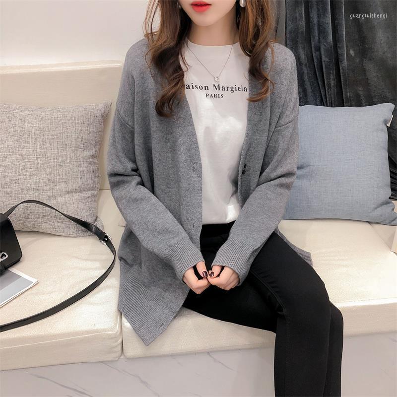Women's Knits Women's Sweater Cardigan Fashion Style Slim V-neck Large Size Coat
Women's Knits Women's Sweater Cardigan Fashion Style Slim V-neck Large Size Coat